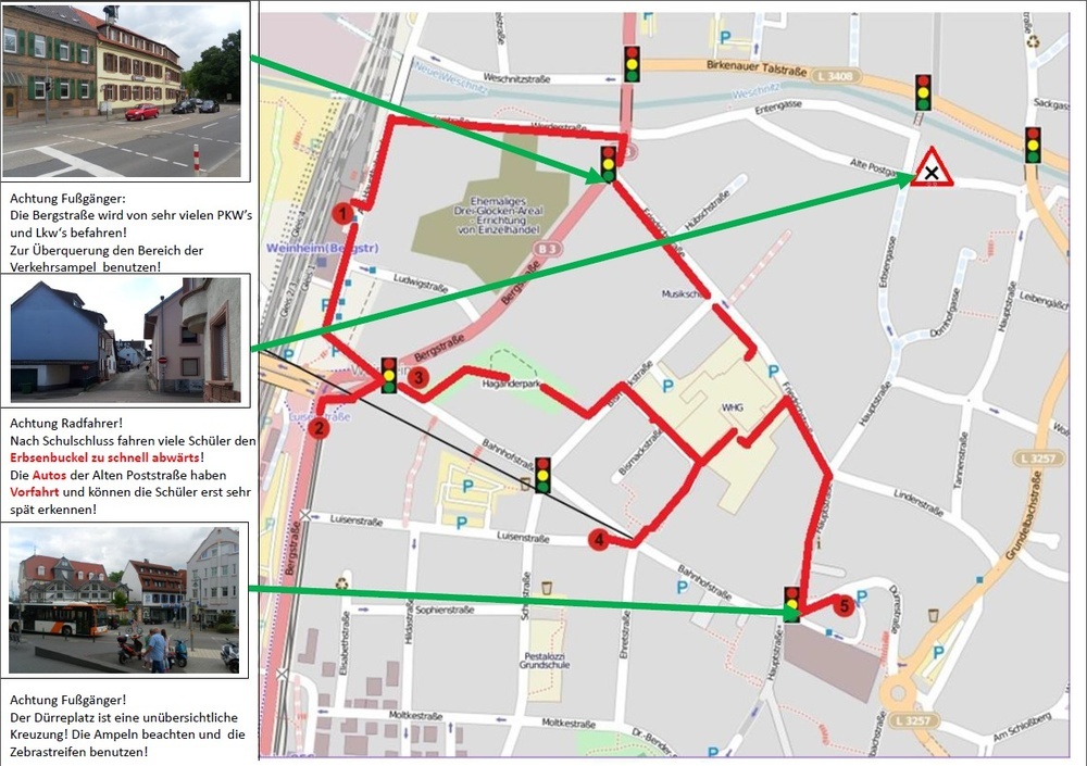 Schulwegeplan Karte